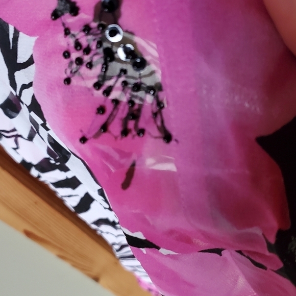 Laura Ashley 100% Silk Floral Fantasy Sz. L Jacket - Picture 4 of 8